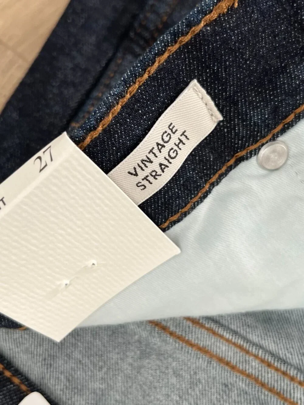 J. Crew Vintage Straight Jeans Dark Rinse NWT Size 27